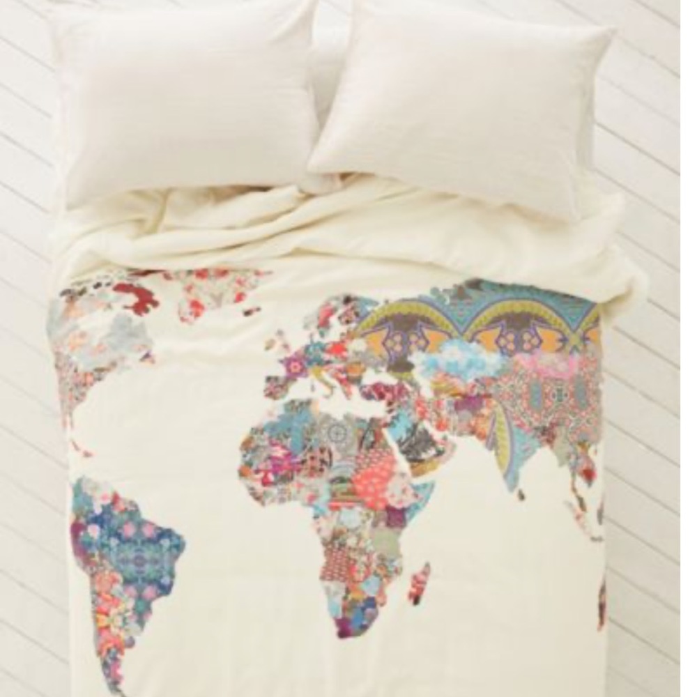 Urban Outfitters Queen size duvet cover World Map